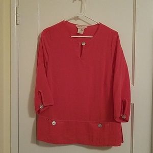 Norm Thompson vermilion blouse size S